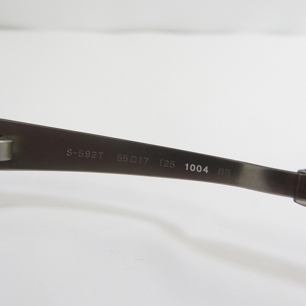 実際に弊社で買取させて頂いた999.9/フォーナインズ 度入り メタルフレーム  メガネフレーム/アイウェア S-592Tの画像 5枚目
