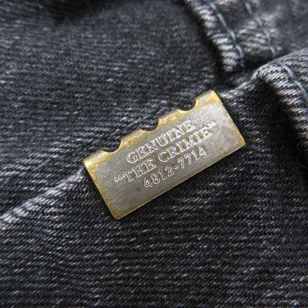 実際に弊社で買取させて頂いた【未使用】THE CRIME/クライミー STRETCH CRIMIE BORN FREE ストレッチ デニムジャケット C1H5-BFJK-05 /Sの画像 3枚目