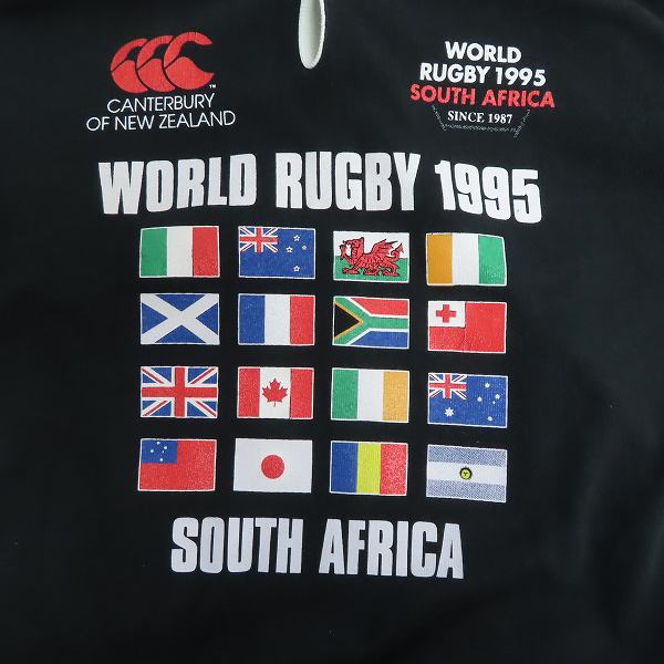 実際に弊社で買取させて頂いたCANTERBURY/カンタベリー World RUGBY 1995 SOUTH AFRICA 半袖 ラガーシャツ C-TK-3594/Lの画像 4枚目