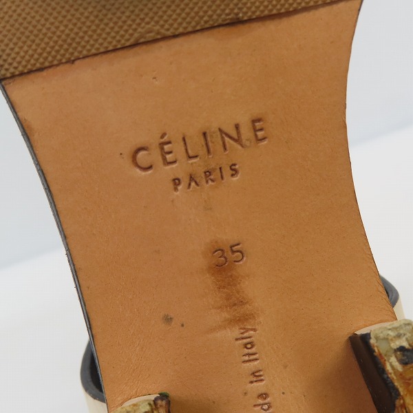 実際に弊社で買取させて頂いた【ジャンク】CELINE/セリーヌ ローヒール サンダル/35の画像 6枚目