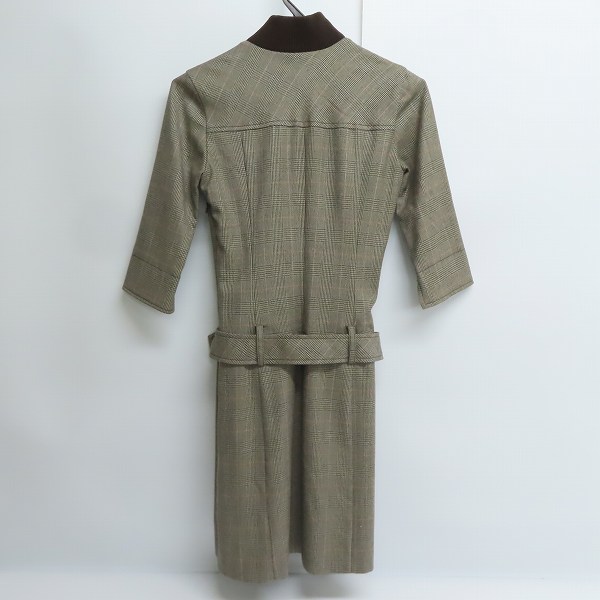 実際に弊社で買取させて頂いたBURBERRY BLUE LABEL/バーバリー ブルーレーベル 七分袖 ベルト ワンピース FMF20-852-56/36の画像 1枚目