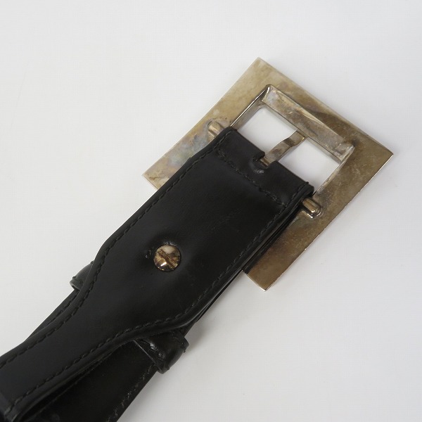 実際に弊社で買取させて頂いたBVLGARI/ブルガリ ロゴバックル レザー ベルトの画像 2枚目