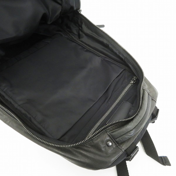実際に弊社で買取させて頂いたISAMU KATAYAMA BACKLASH/バックラッシュ ANONYMOUS別注 カーフレザー リュック/バックパック A238-08の画像 3枚目
