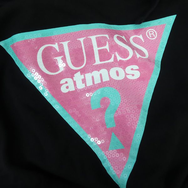 実際に弊社で買取させて頂いたGUESS × atmos × BADMOOD/ゲス×アトモス×バッドムード スパンコール パーカー MK4K8602AT/XLの画像 7枚目
