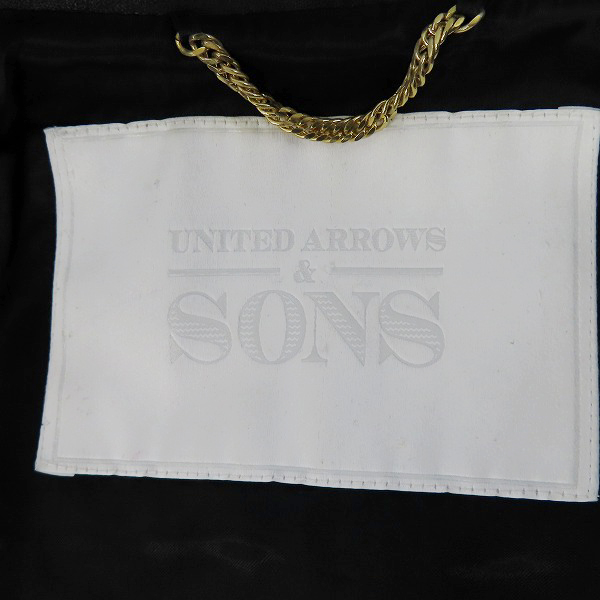 実際に弊社で買取させて頂いたUNITED ARROWS＆SONS/ユナイテッドアローズ アンド サンズ ダブルライダースベストジャケット ブラック/Mの画像 2枚目