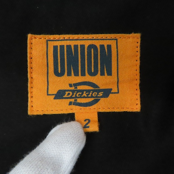 実際に弊社で買取させて頂いたUNION×Dickies/ユニオン×ディッキーズ 21AW 30周年記念コラボ ユーティリティワークジャケット 213M10UO01 /Mの画像 2枚目