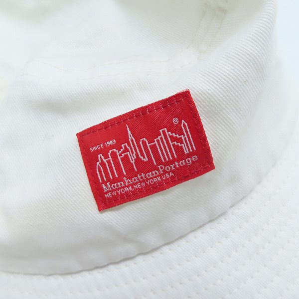 実際に弊社で買取させて頂いたManhattan Portage/マンハッタンポーテージ バケットハット 帽子 ホワイトの画像 7枚目