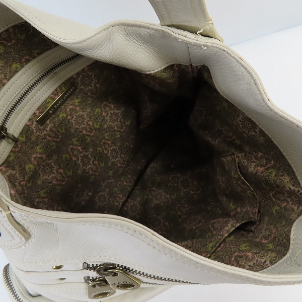実際に弊社で買取させて頂いたMARC BY MARC JACOBS/マークバイマークジェイコブス レザーハンドバッグ ホワイトの画像 4枚目