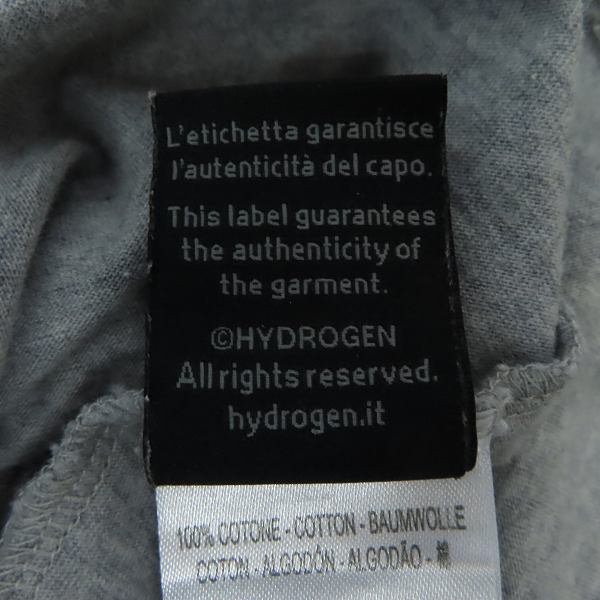 実際に弊社で買取させて頂いたHYDROGEN/ハイドロゲン ロングスリーブ ポケットTシャツ /XSの画像 4枚目