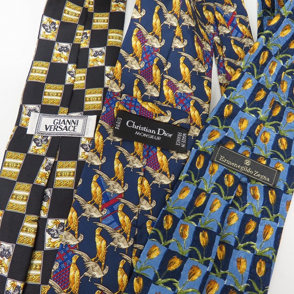 実際に弊社で買取させて頂いたジャンニヴェルサーチ/クリスチャンディオール/エルメネジルドゼニア ネクタイ 3点セットの画像 1枚目