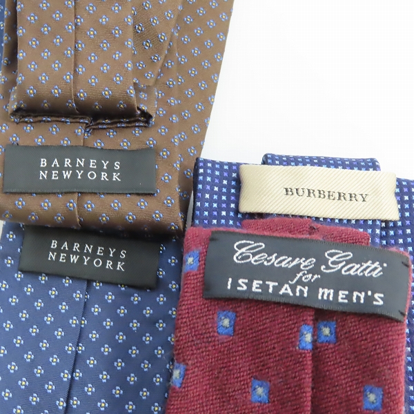 実際に弊社で買取させて頂いたBURBERY/バーバリー BARNEYS NEWYORK/バーニーズニューヨーク 他 ネクタイ 4点セットの画像 5枚目