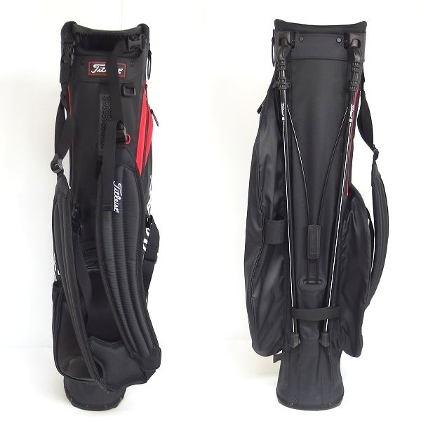 実際に弊社で買取させて頂いたTitleist/タイトリスト Players 4/プレイヤーズ4 TB21SX4 BKRD スタンドキャディバッグ ブラックｘレッドの画像 2枚目