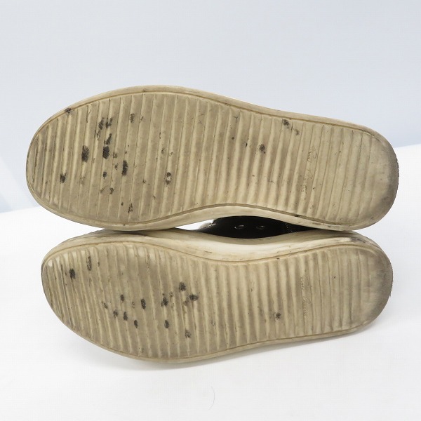実際に弊社で買取させて頂いたRick Owens/リックオウエンス RAMONES/ラモーンズ サイドジップ レザー スニーカー/39の画像 2枚目