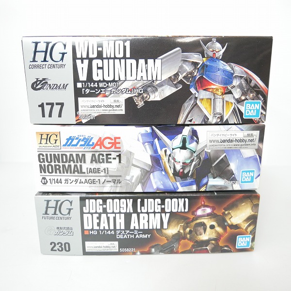 実際に弊社で買取させて頂いた【組済】バンダイ HG 1/144 ターンエーガンダム/ガンダム AGE-1 ノーマル/デスアーミー 3点セット/ガンプラの画像 7枚目