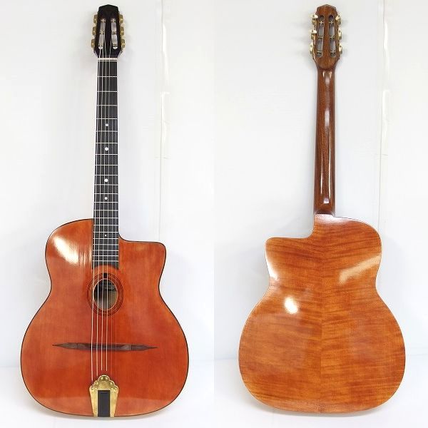 実際に弊社で買取させて頂いた★DEL ALMA Signature Selmer Style シングルカッタウェイ アコースティックギター/アコギ 2022年製 ギグケース付の画像 1枚目