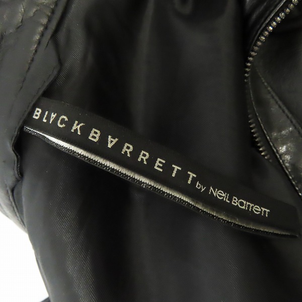 実際に弊社で買取させて頂いたBlackbarrett/ブラックバレット シングルライダースジャケット 羊革/1の画像 2枚目