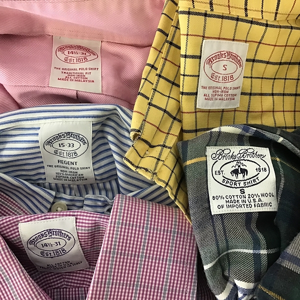 実際に弊社で買取させて頂いた【おまとめ品】BROOKS BROTHERS/ブルックスブラザーズ 無地/チェック柄 等 シャツの画像 1枚目