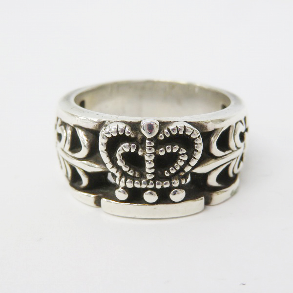 実際に弊社で買取させて頂いた【ギャラ付】LEATHERS & TREASURES/レザーズアンドトレジャーズ キングクラウンリング 26号の画像 1枚目