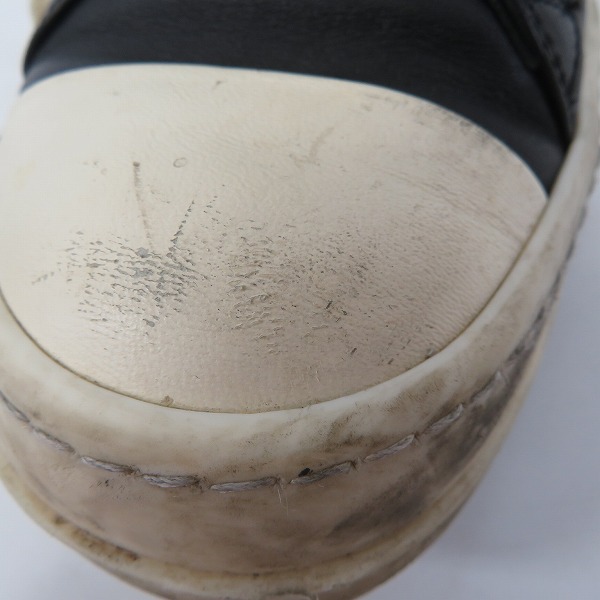 実際に弊社で買取させて頂いたRick Owens/リックオウエンス RAMONES/ラモーンズ サイドジップ レザー スニーカー/39の画像 6枚目