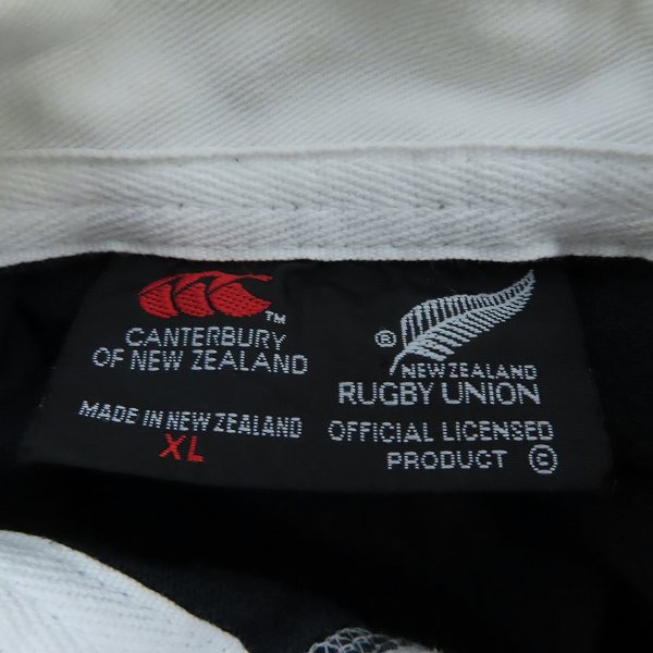実際に弊社で買取させて頂いたCANTERBURY OF NEWZEALAND/カンタベリー オブ ニュージーランド ALL BLACKS/オールブラックス  長袖 ラガーシャツ /XLの画像 2枚目