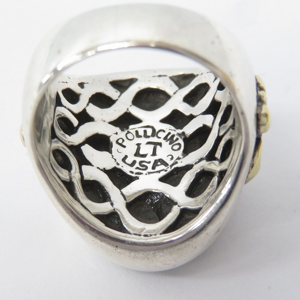 実際に弊社で買取させて頂いた【ギャラ付】LEATHERS & TREASURES/レザーズアンドトレジャーズ スペシャルエディションライオンリング 18K 23号の画像 6枚目