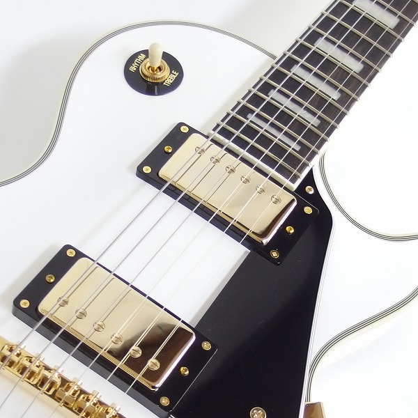 実際に弊社で買取させて頂いた★【美品】Epiphone/エピフォン Les Paul Custom Alpine White/レスポールカスタム エレキギター ソフトケース付の画像 5枚目