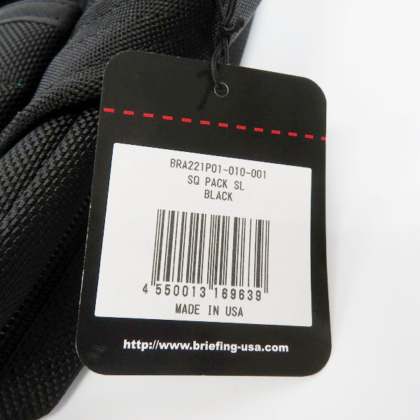 実際に弊社で買取させて頂いた【未使用】BRIEFING/ブリーフィング SQ PACK SL/スクウェアバックパック/リュックサック 黒 BRA221P01の画像 5枚目