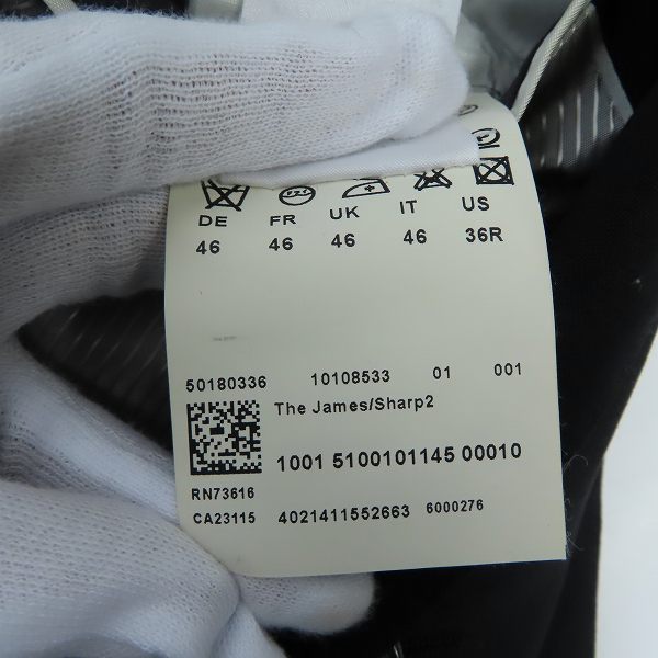 実際に弊社で買取させて頂いたHUGO BOSS/ヒューゴボス 2B テーラードジャケット/46の画像 4枚目