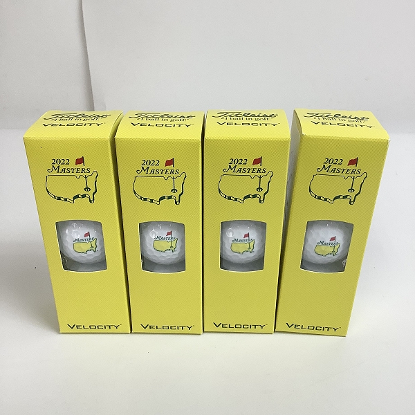 実際に弊社で買取させて頂いた【未使用/オウンネーム】Titleist/タイトリスト 2022 MASTERS VELOCITY ゴルフボール 1ダース