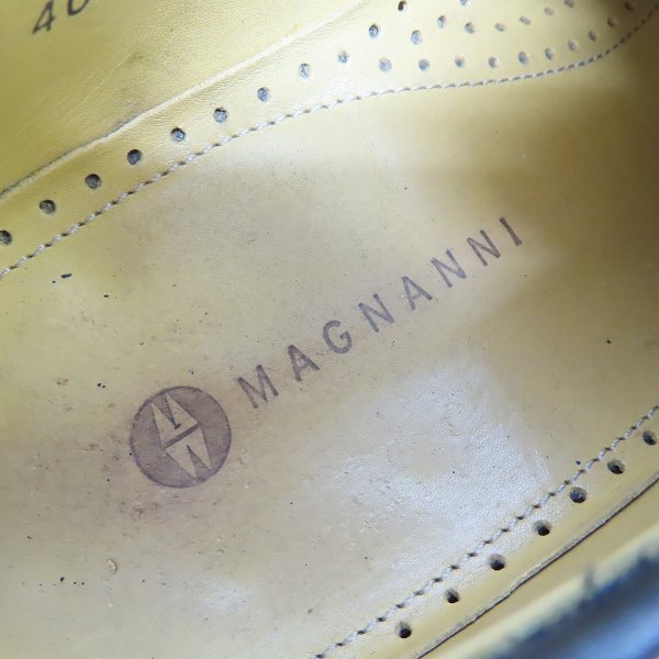 実際に弊社で買取させて頂いたMAGNANNI/マグナーニ レザー スリッポン シューズ ブラック 9525/40の画像 6枚目