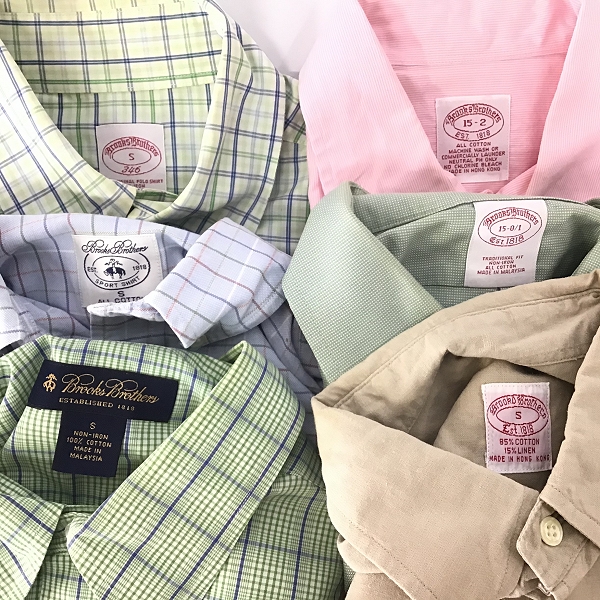 実際に弊社で買取させて頂いた【おまとめ品】BROOKS BROTHERS/ブルックスブラザーズ ストライプ/チェック柄/無地 シャツの画像 1枚目