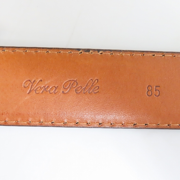 実際に弊社で買取させて頂いたUNITED ARROWS/ユナイテッドアローズ Vera Pelle レザー ベルト 1217229 85の画像 5枚目