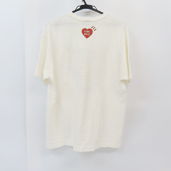 実際に弊社で買取させて頂いたHUMAN MADE×KAWS/ヒューマンメイド×カウズ 21SS T-SHIRT XX22TE003 XLの画像 1枚目