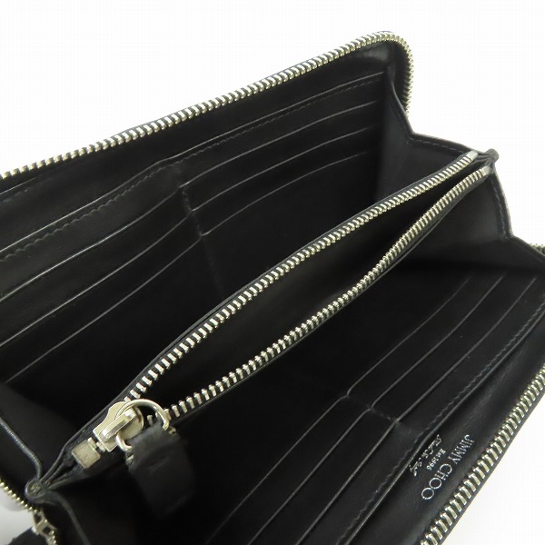 実際に弊社で買取させて頂いたJIMMY CHOO/ジミーチュウ CARNABY/カーナビー ラウンドジップ ウォレットの画像 3枚目