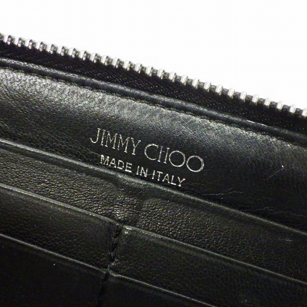 実際に弊社で買取させて頂いたJIMMY CHOO/ジミーチュウ ラウンドファスナー 長財布/ウォレットの画像 4枚目