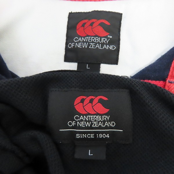 実際に弊社で買取させて頂いたCANTERBURY/カンタベリー 半袖 ラガーシャツ/ポロシャツ 刺繍 ワッペン/4点セットの画像 3枚目