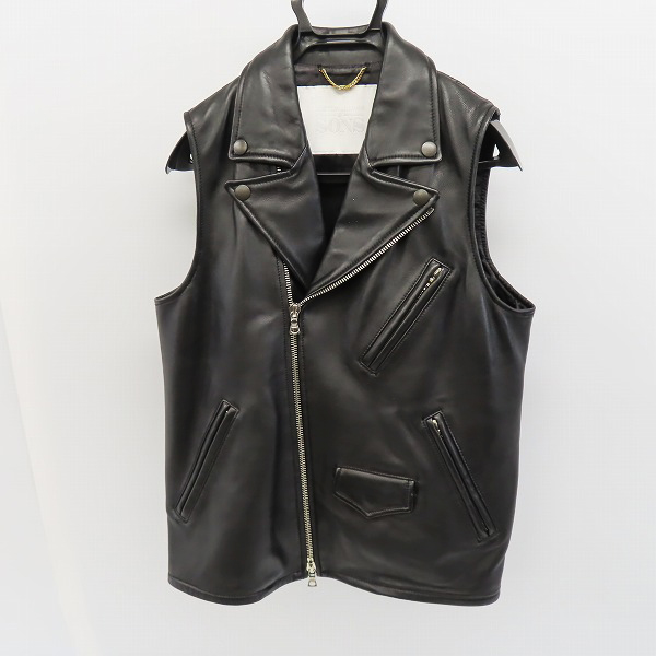 実際に弊社で買取させて頂いたUNITED ARROWS＆SONS/ユナイテッドアローズ アンド サンズ ダブルライダースベストジャケット ブラック/M