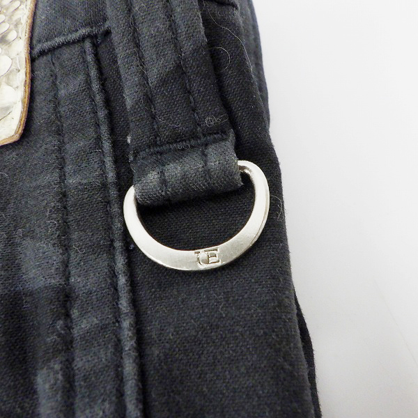 実際に弊社で買取させて頂いたユニフォームエクスペリメント 16AW SLIM FIT STRETCH GABARDINE PANT PYTHON PATCH ギャバジンパンツ UE-167045/1の画像 7枚目