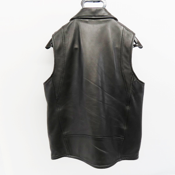 実際に弊社で買取させて頂いたUNITED ARROWS＆SONS/ユナイテッドアローズ アンド サンズ ダブルライダースベストジャケット ブラック/Mの画像 1枚目