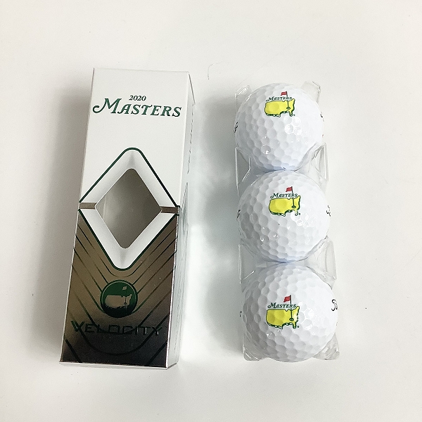 実際に弊社で買取させて頂いた【未使用/オウンネーム】Titleist/タイトリスト 2020 MASTERS VELOCITY ゴルフボール 1ダースの画像 1枚目