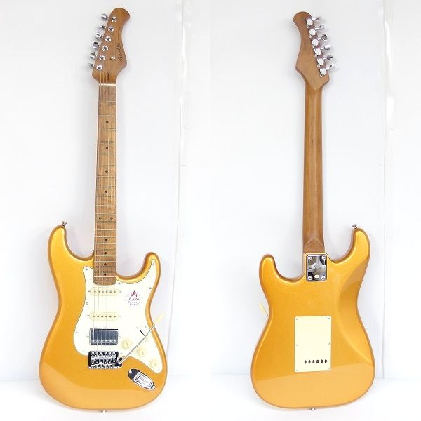 実際に弊社で買取させて頂いた★【美品】Bacchus/バッカス BST2-RSM/M GOLD ローステットメイプル ストラトキャスターType SSH ソフトケース付の画像 2枚目