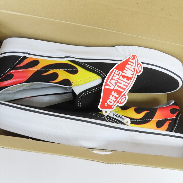 実際に弊社で買取させて頂いた【未使用】VANS/バンズ CLASSIC SLIP-ON FLAME クラシックスリッポン フレイム VN0A38F7PHN/26.5の画像 8枚目