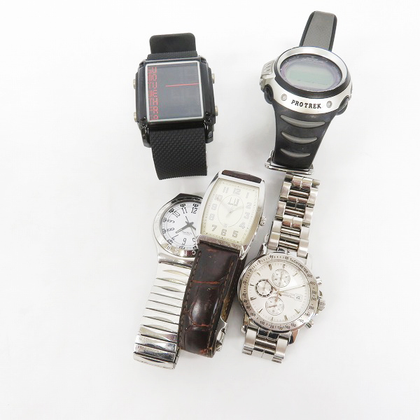 実際に弊社で買取させて頂いた【おまとめ品/動作未確認】スウォッチ/ダンヒル/プロトレック他 デジタル/アナログ腕時計/ベルトの画像 1枚目
