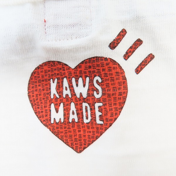 実際に弊社で買取させて頂いたHUMAN MADE×KAWS/ヒューマンメイド×カウズ 21SS T-SHIRT XX22TE003 XLの画像 7枚目