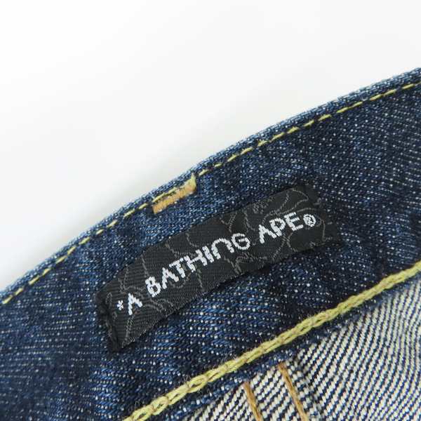 A BATHING APE/アベイシングエイプ ヒップ刺繍 デニムパンツ Nov253978