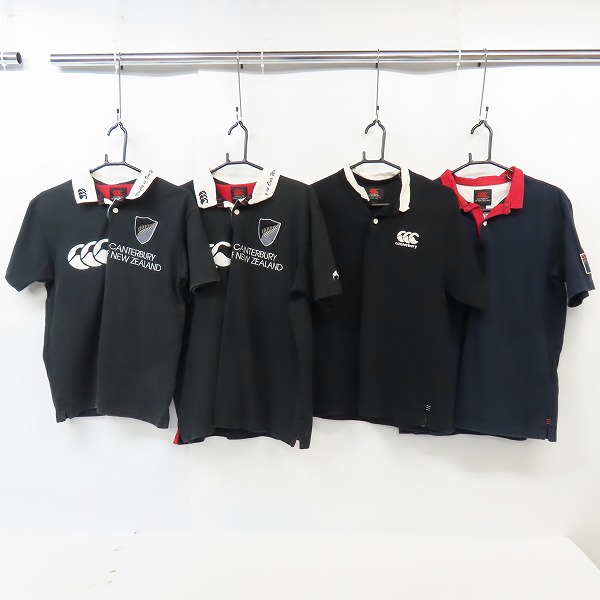 実際に弊社で買取させて頂いたCANTERBURY/カンタベリー 半袖 ラガーシャツ/ポロシャツ 刺繍 ワッペン/4点セット