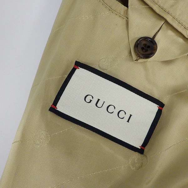 GUCCI グッチ　ジャケット　デニム調　ホースビット　シングルボタン　38 org.jpg