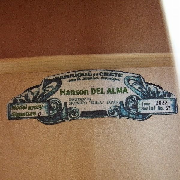 実際に弊社で買取させて頂いた★DEL ALMA Signature Selmer Style シングルカッタウェイ アコースティックギター/アコギ 2022年製 ギグケース付の画像 4枚目