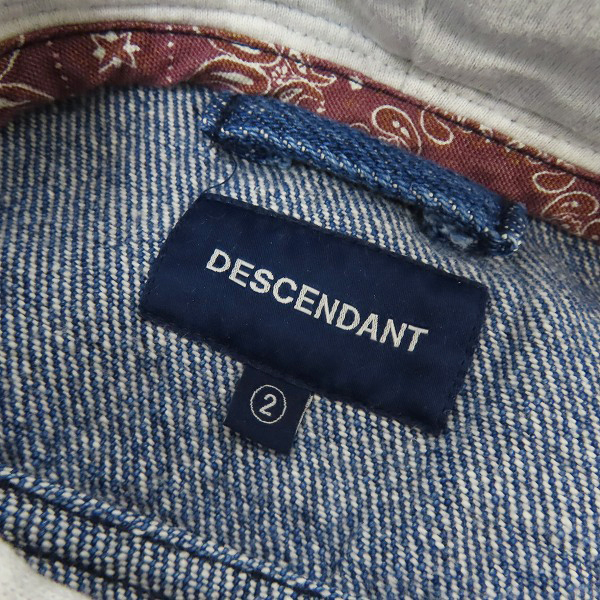 実際に弊社で買取させて頂いたDESCENDANT/ディセンダント 20SS SPICOLI HOODED LS SHIRT フード デニムシャツ 201WVDS-SHM01 /2の画像 2枚目