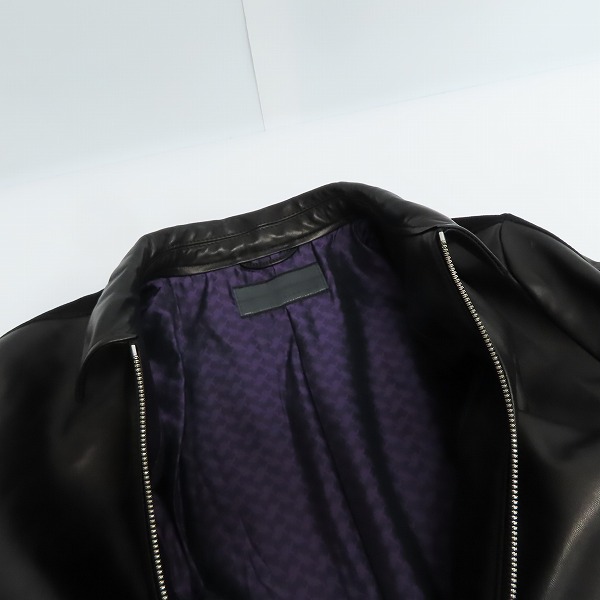 実際に弊社で買取させて頂いたACANTHUS/アカンサス レザー ライダースジャケット L2005SP Lの画像 5枚目